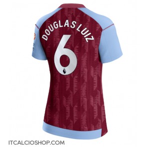 Aston Villa Douglas Luiz #6 Prima Maglia Femmina 2023-24 Manica Corta